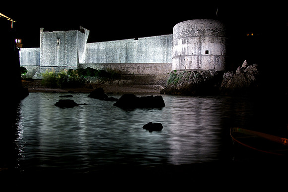 Dubrovnik Walls at Night